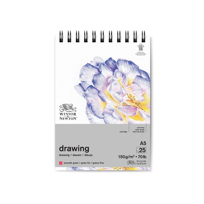 Skicář WINSOR & NEWTON Drawing Pad Smooth, A5 25 listů
