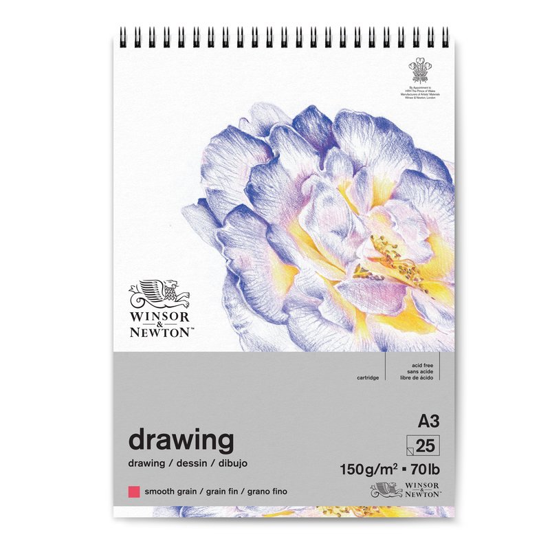 Skicář WINSOR & NEWTON Drawing Pad Smooth, A3 25 listů