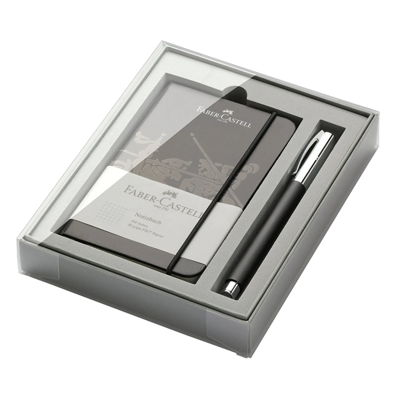 Roller FABER-CASTELL Ambition Precious Resin v dárkové sadě se zápisníkem