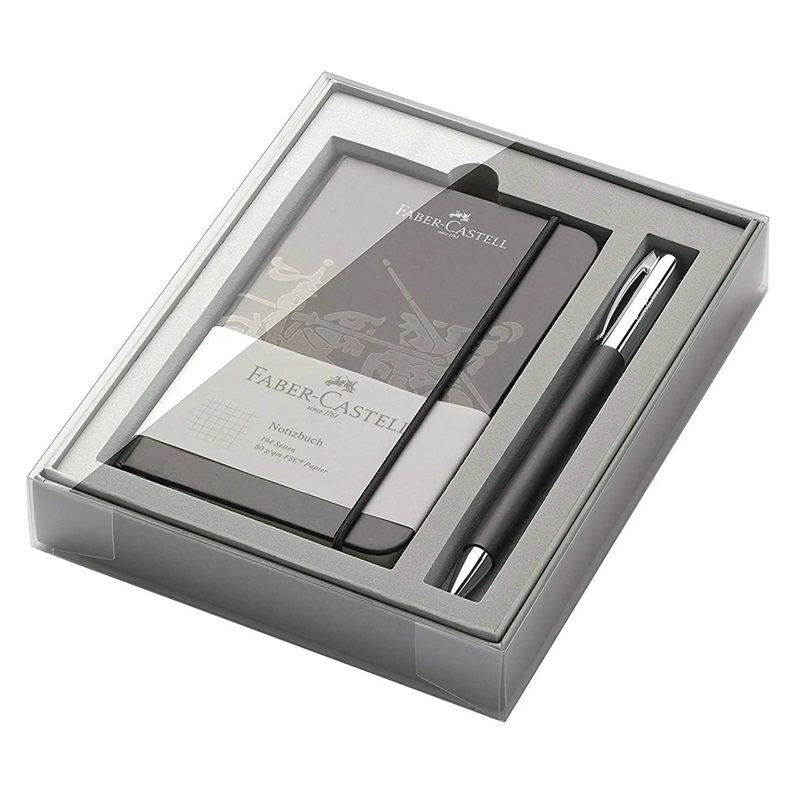 FABER-CASTELL kuličkové pero Ambition Precious Resin v dárkové sadě se zápisníkem