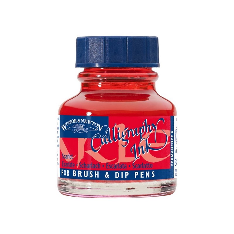 Kaligrafický inkoust WINSOR & NEWTON Calligraphy Ink, 30ml Scarlet