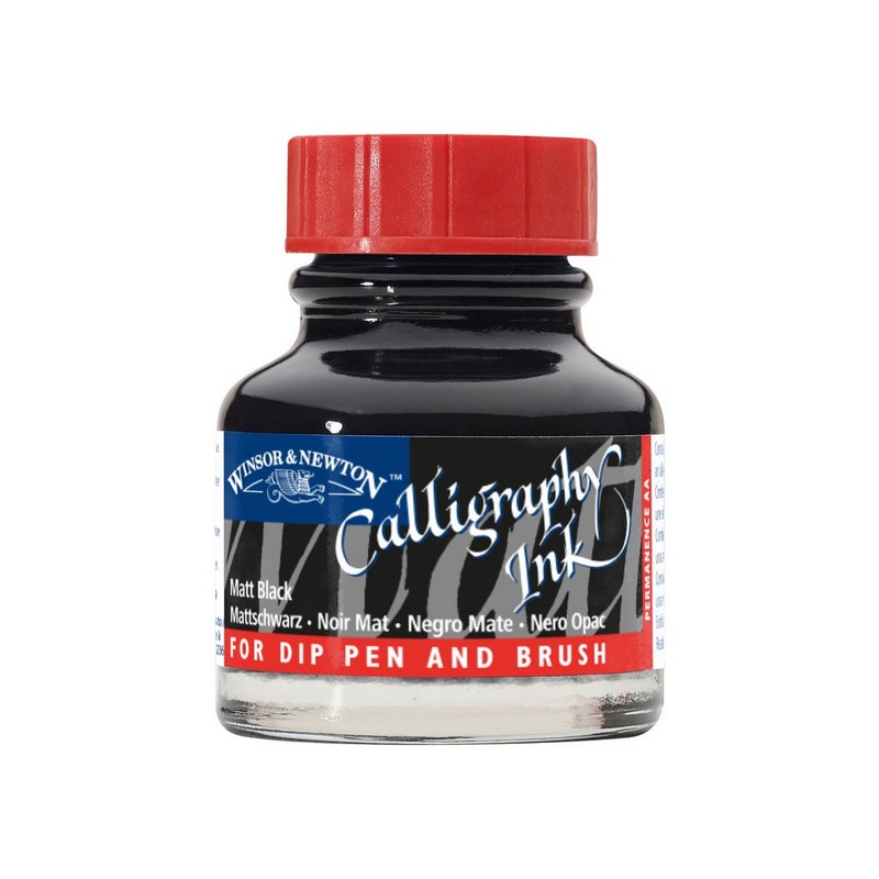 Kaligrafický inkoust WINSOR & NEWTON Calligraphy Ink, 30ml Matt Black