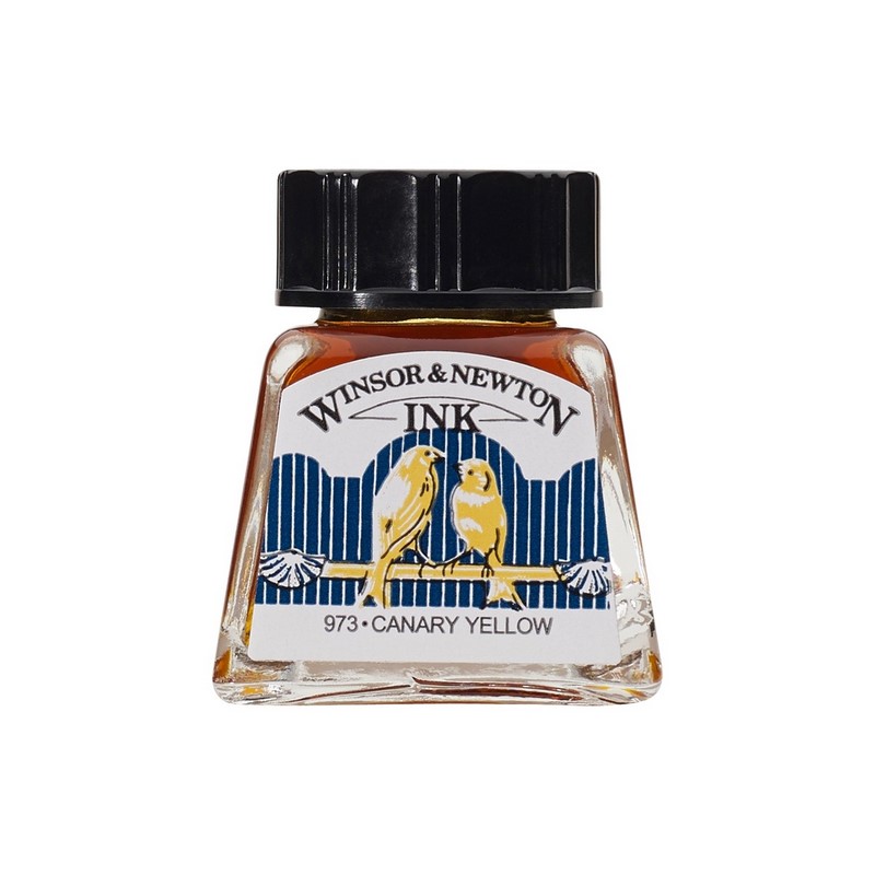 Kreslící inkoust WINSOR & NEWTON Drawing Ink, 14ml Canary Yellow