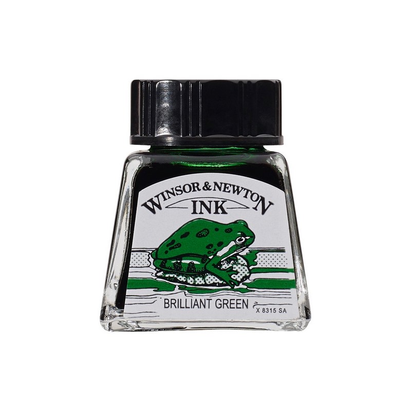 Kreslící inkoust WINSOR & NEWTON Drawing Ink, 14ml Brilliant Green