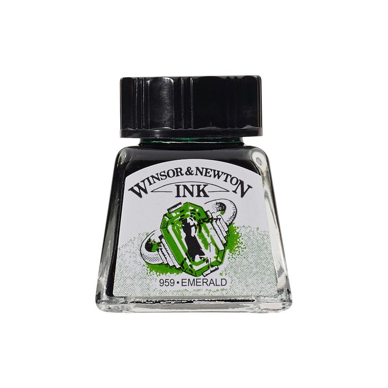 Kreslící inkoust WINSOR & NEWTON Drawing Ink, 14ml Emerald