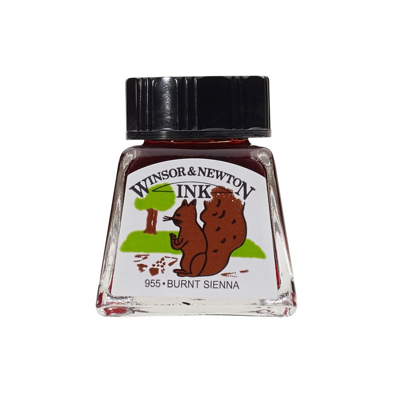 Kreslící inkoust WINSOR & NEWTON Drawing Ink, 14ml Burnt Sienna