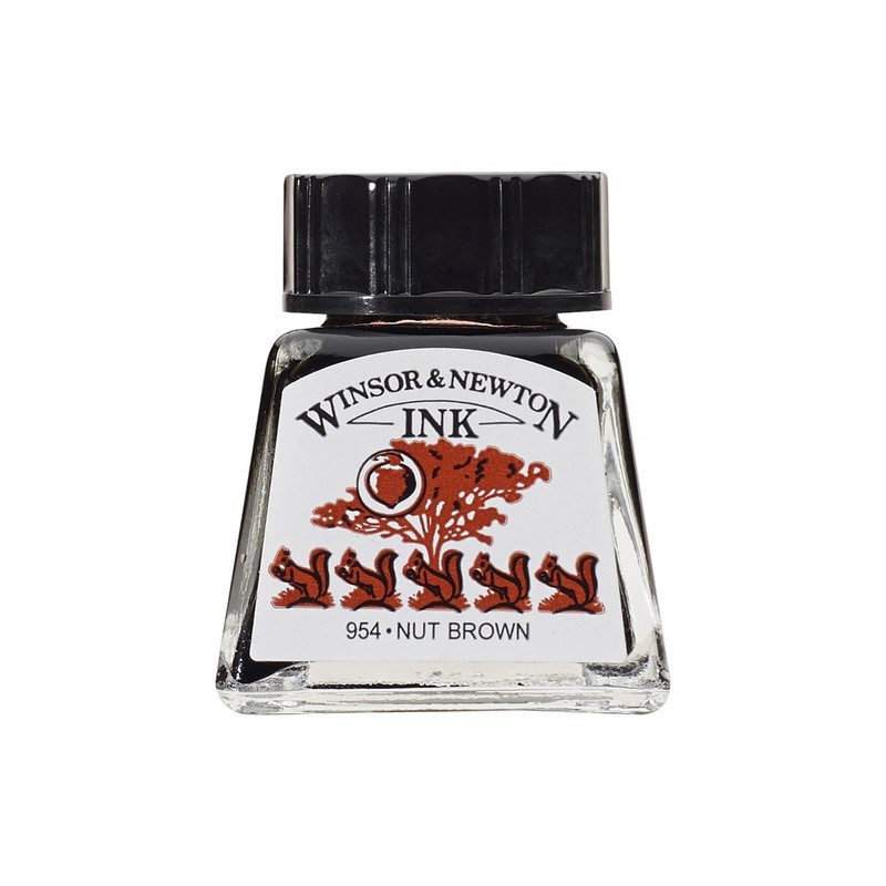 Kreslící inkoust WINSOR & NEWTON Drawing Ink, 14ml Nut Brown