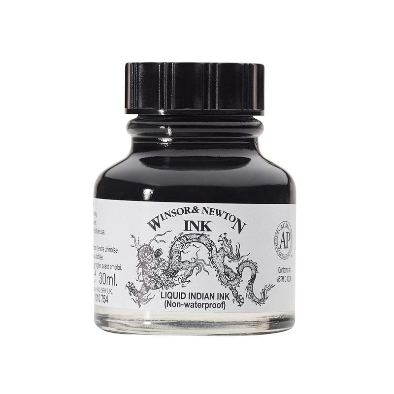 Kreslící inkoust WINSOR & NEWTON Drawing Ink, 30ml Liquid Indian Ink