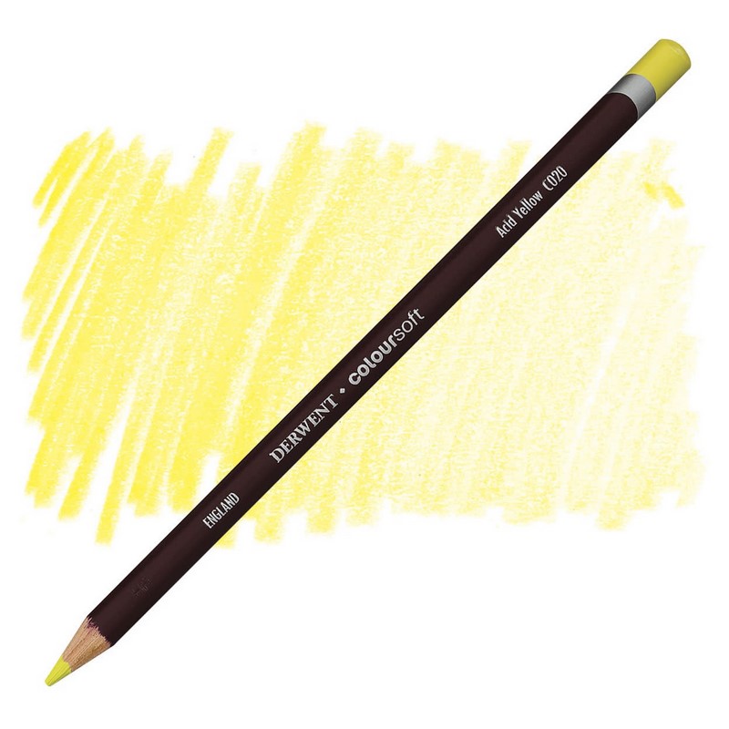 Umělecká pastelka DERWENT Coloursoft, Acid Yellow