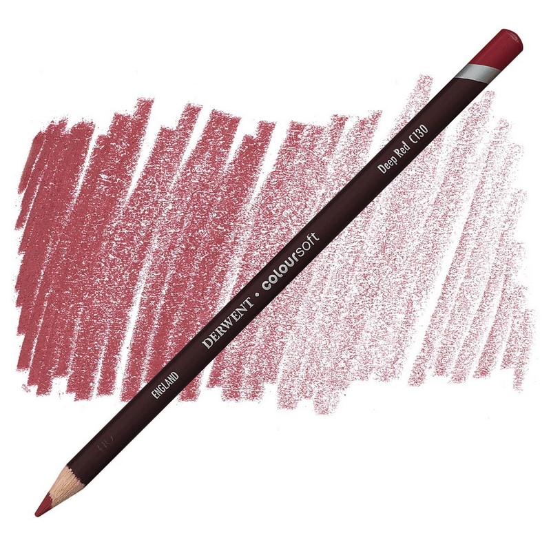 Umělecká pastelka DERWENT Coloursoft, Deep Red