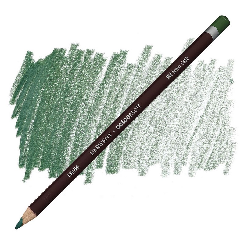 Umělecká pastelka DERWENT Coloursoft, Mid Green
