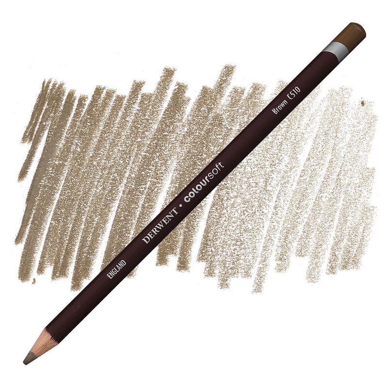 Umělecká pastelka DERWENT Coloursoft, Brown