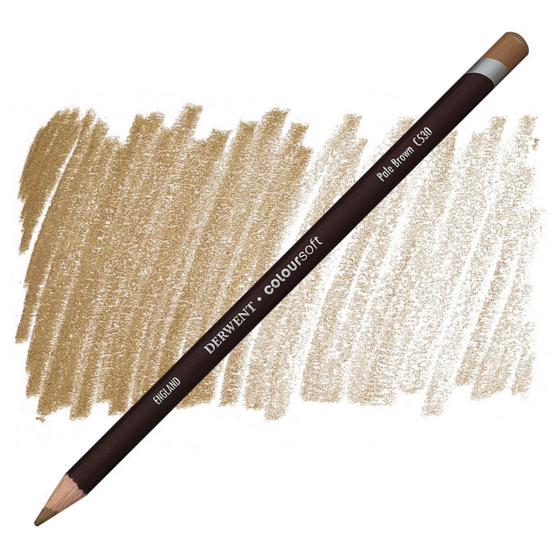 Umělecká pastelka DERWENT Coloursoft, Pale Brown