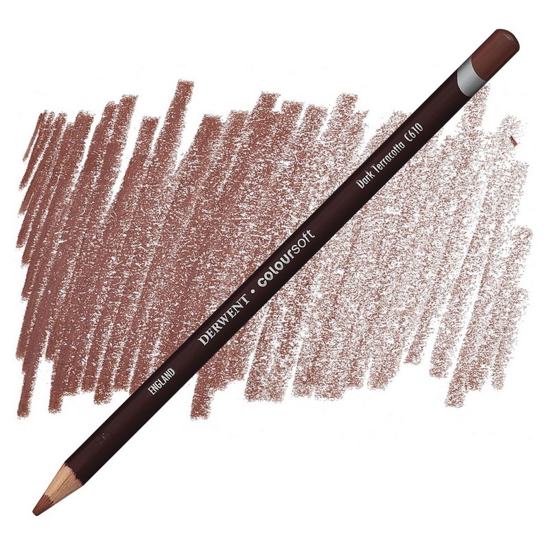 Umělecká pastelka DERWENT Coloursoft, Dark Terracotta