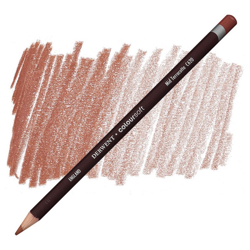 Umělecká pastelka DERWENT Coloursoft, Mid Terracotta