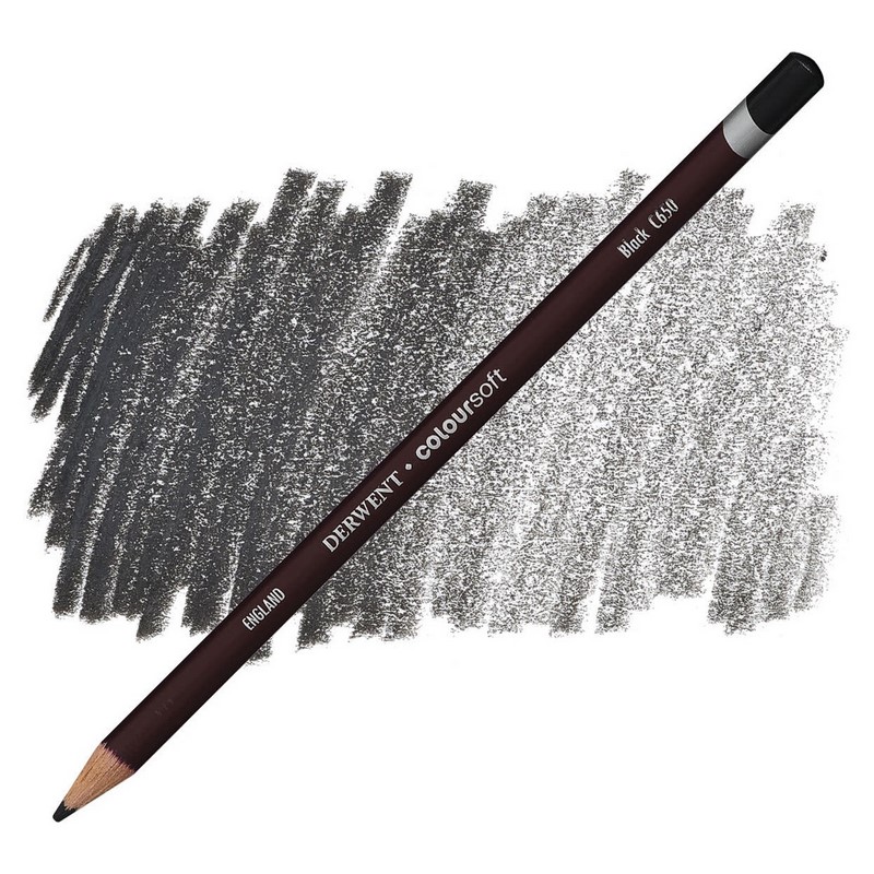 Umělecká pastelka DERWENT Coloursoft, Black