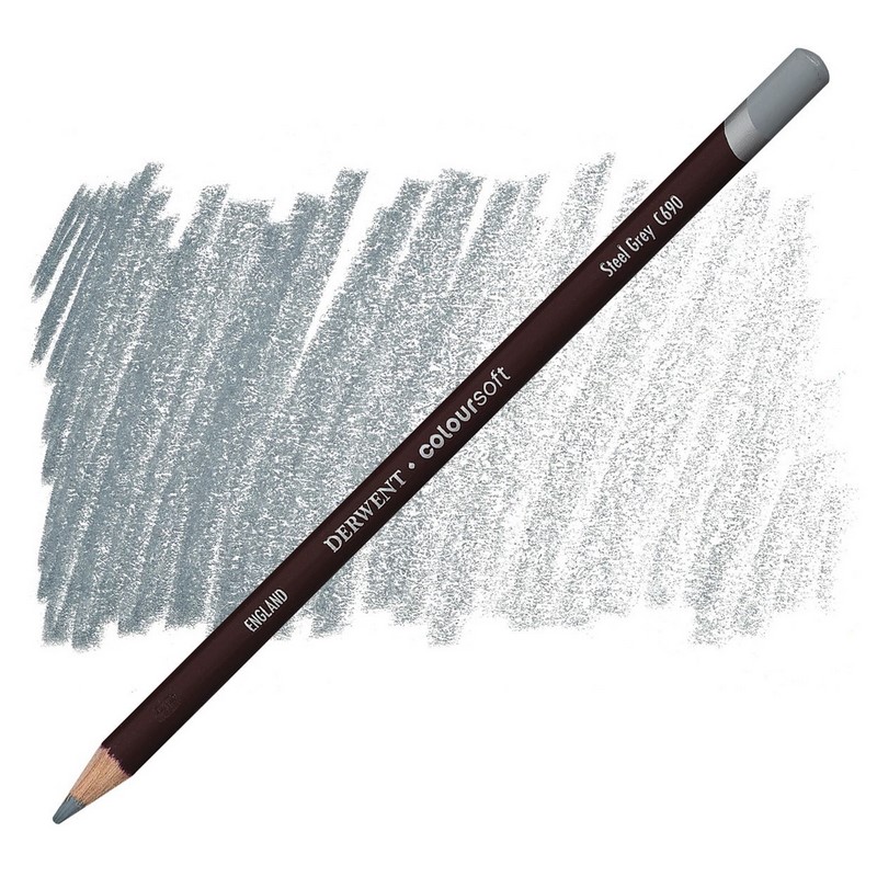 Umělecká pastelka DERWENT Coloursoft, Steel Grey