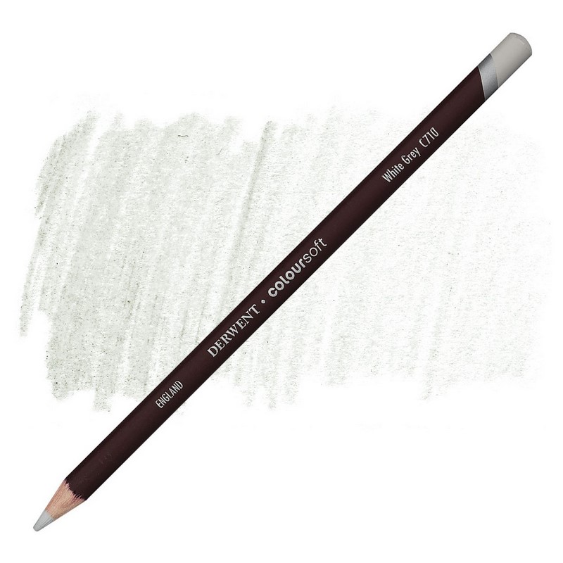 Umělecká pastelka DERWENT Coloursoft, White Grey