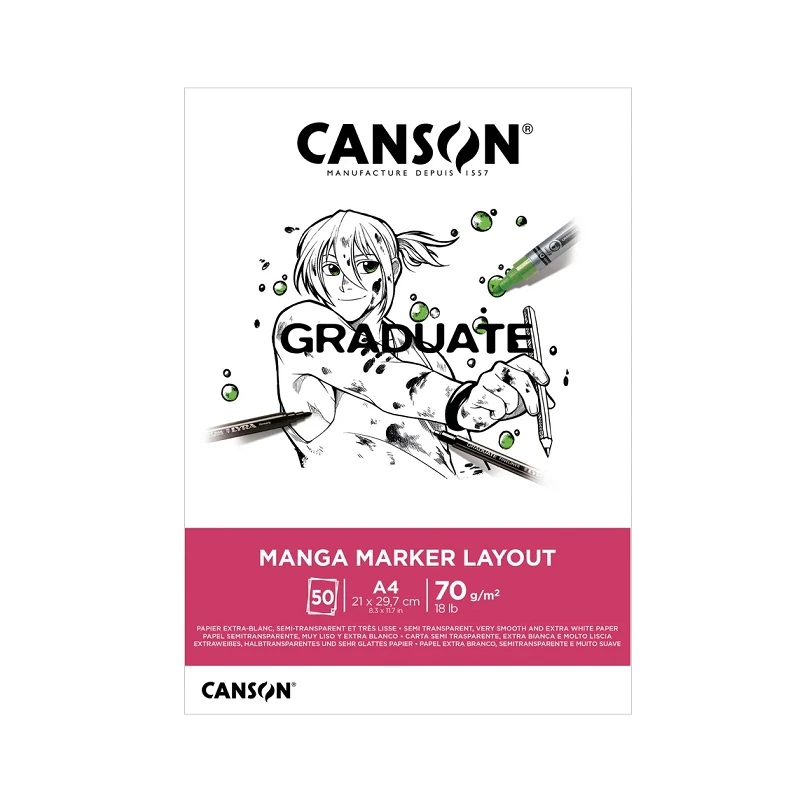 Blok CANSON Graduate Manga A4, 50 listů 70 g