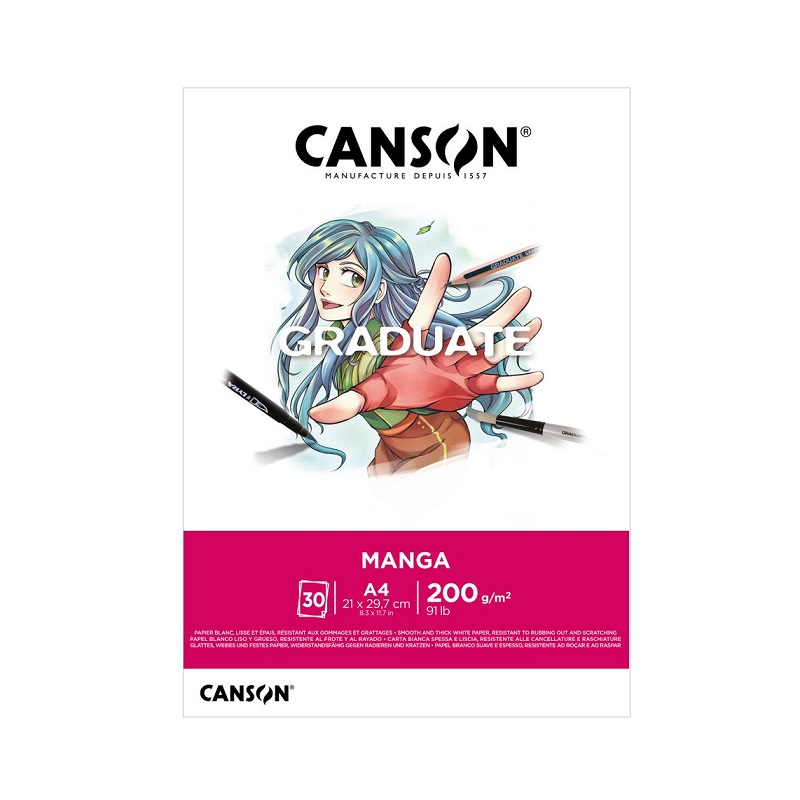 Blok CANSON Graduate Manga A4, 30 listů 200 g