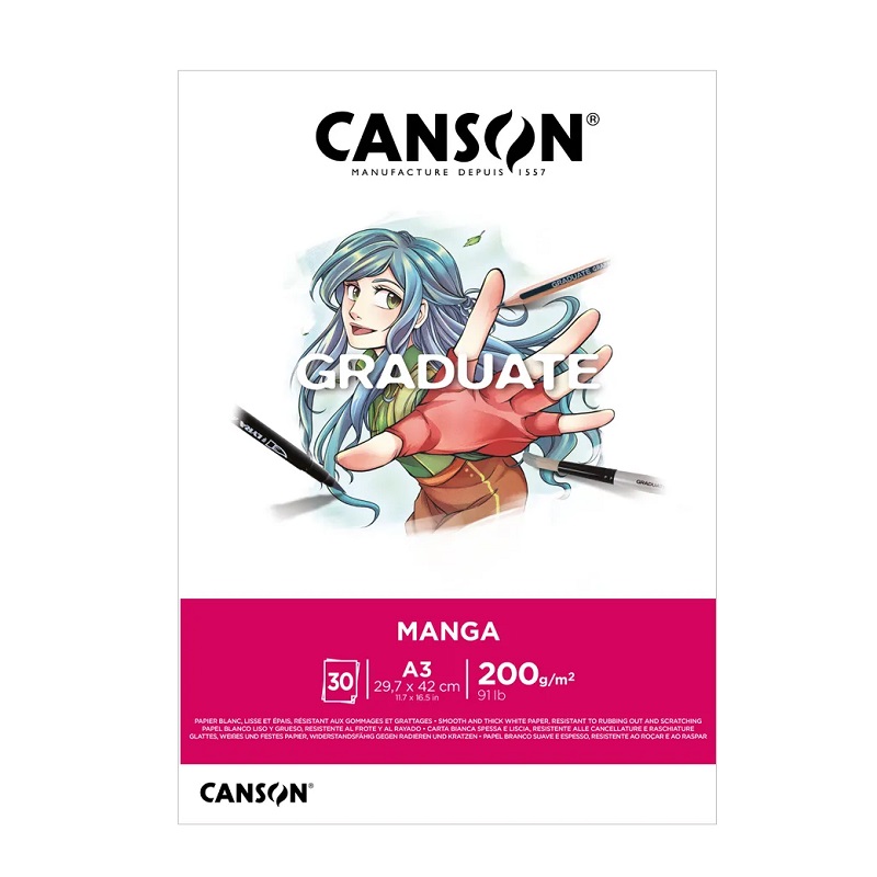 Blok CANSON Graduate Manga A3, 30 listů 200g