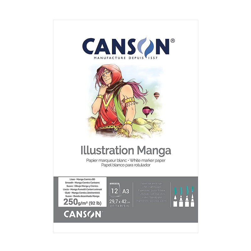 Blok CANSON Illustration Manga A3, 12 listů 250g