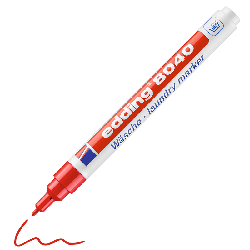 Permanentní popisovač EDDING 8040 na textil, červený