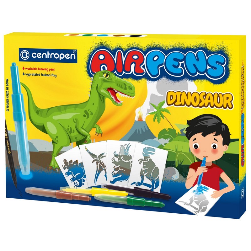 Foukací fixy CENTROPEN 1549, 5ks Dinosaurus