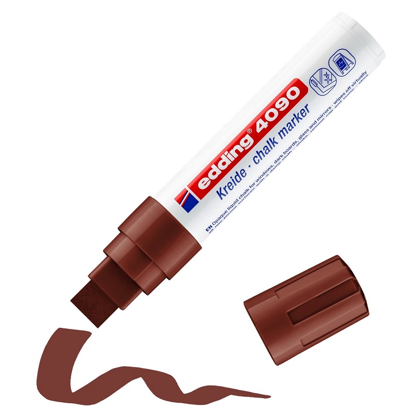 Křídový popisovač na sklo a tabule EDDING 4090, hnědý