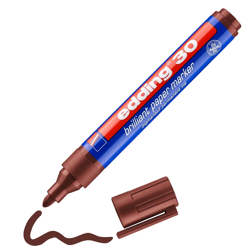 Popisovač na flipchart EDDING 30, hnědý