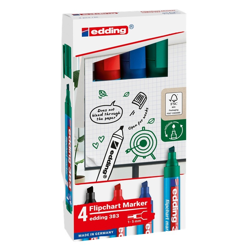 Popisovač na flipchart EDDING 383, 4ks