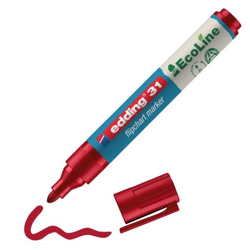 Popisovač na flipchart EDDING 31 EcoLine, červený