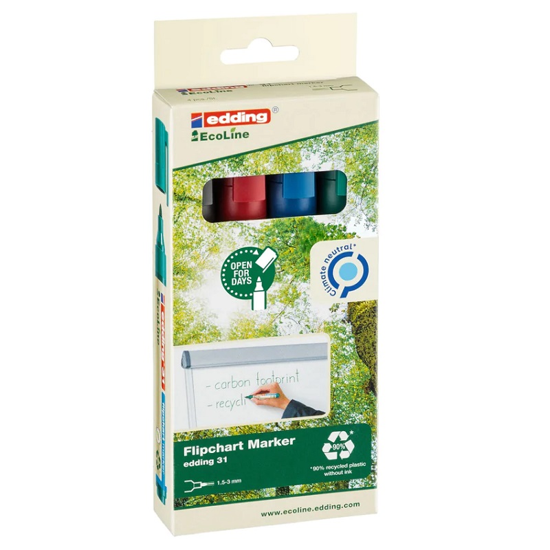 Popisovač na flipchart EDDING 31 EcoLine, 4ks