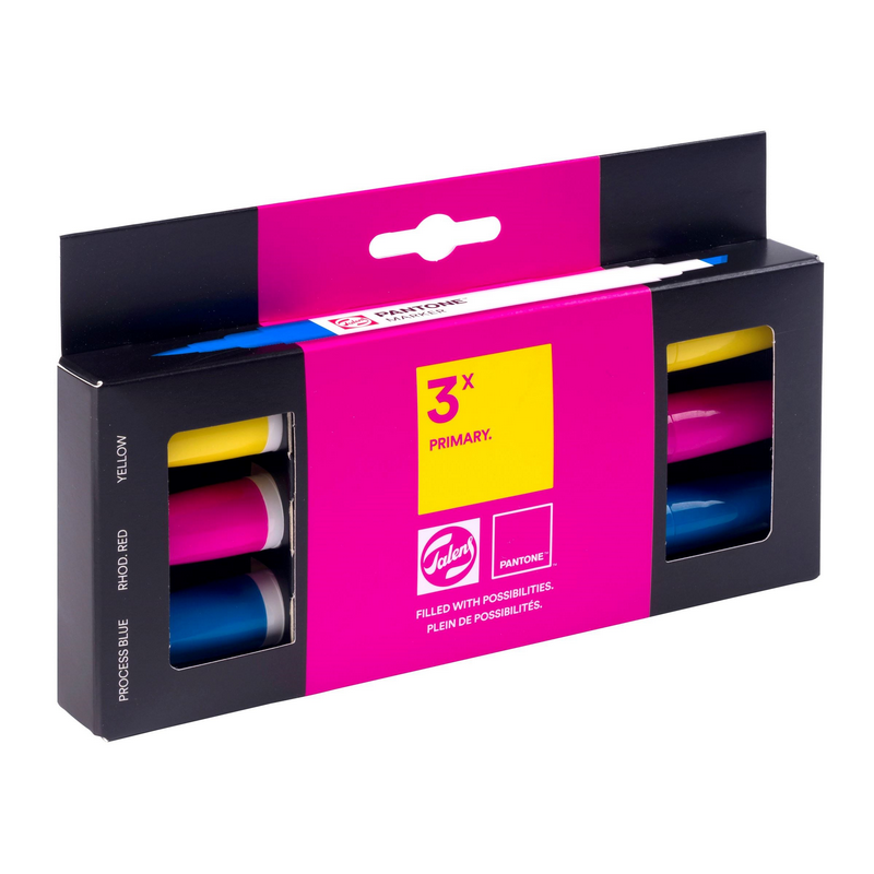 ROYAL TALENS Pigmentové fixy PANTONE Duo Tip, 3ks Primary