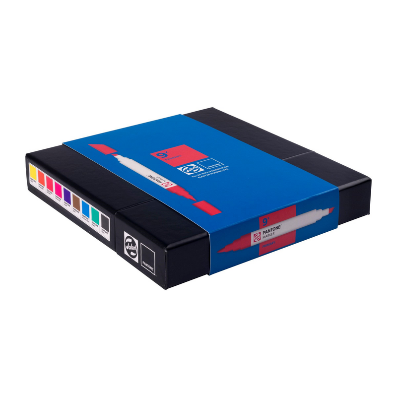 ROYAL TALENS Pigmentové fixy PANTONE Duo Tip, 9ks Primary