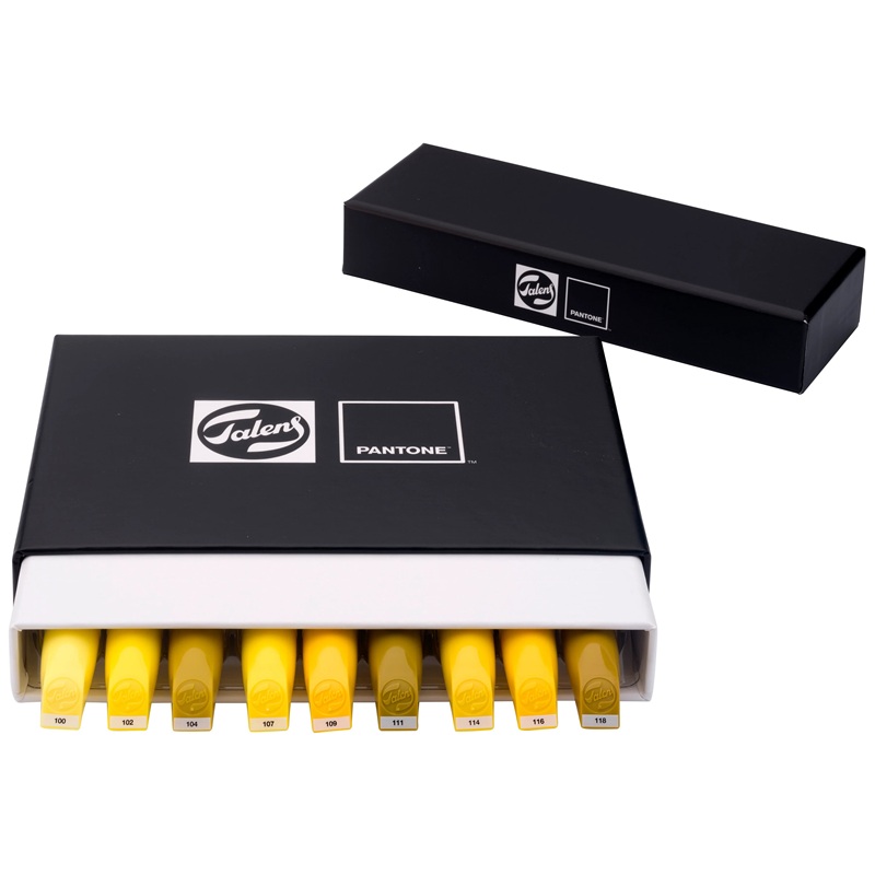 ROYAL TALENS Pigmentové fixy PANTONE Duo Tip, 9 ks Yellow