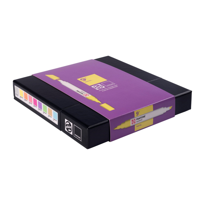 ROYAL TALENS Pigmentové fixy PANTONE Duo Tip, 9ks Pastel