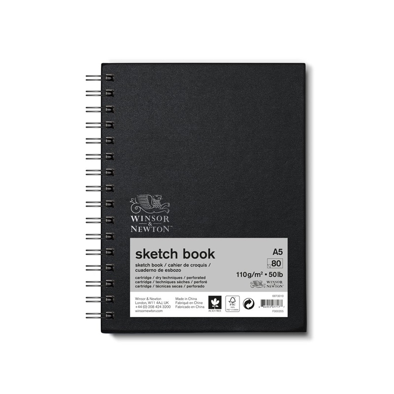 Skicář WINSOR & NEWTON Sketch Book Spiral, A5 80 listů