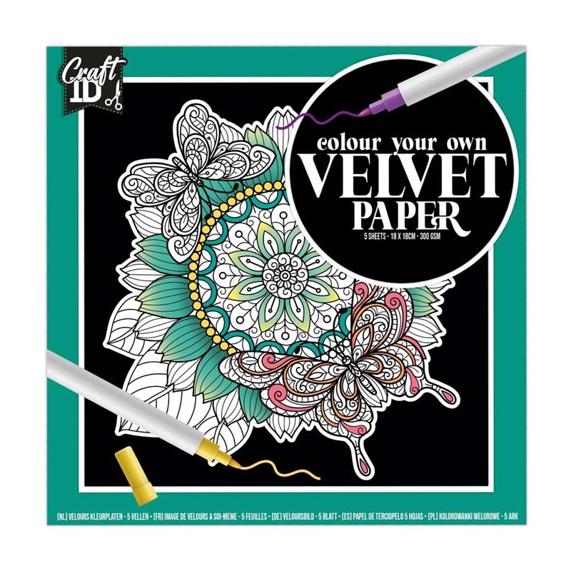 Sametové omalovánky Velvet Paper, Příroda
