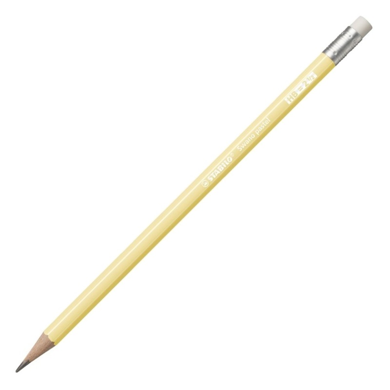 Grafitová tužka STABILO Pastel s gumou HB, žlutá