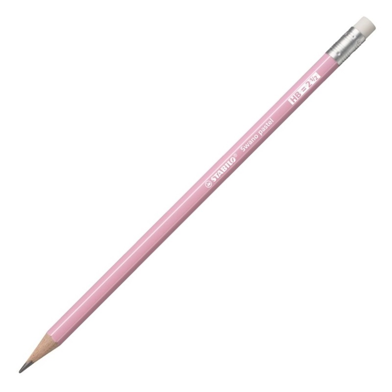 Grafitová tužka STABILO Pastel s gumou HB, růžová