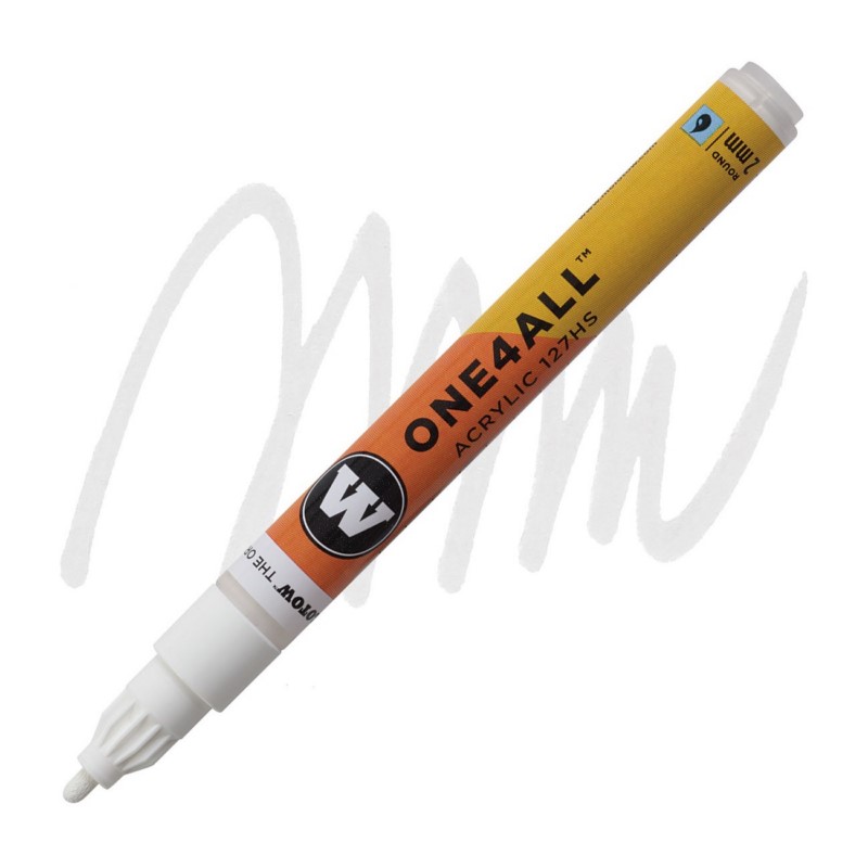 Akrylová fixa MOLOTOW One4All 127HS Fine, glossy white lesklá