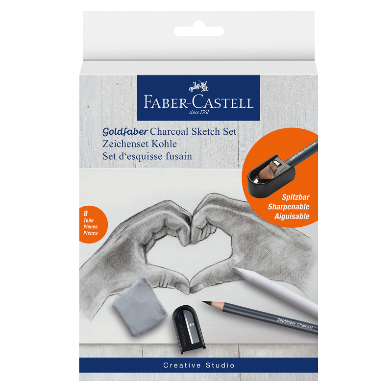 FABER-CASTELL umělecká sada GOLDFABER, 8ks Charcoal Sketch