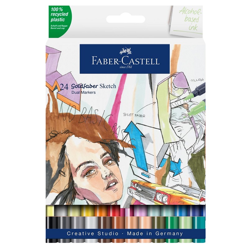 FABER-CASTELL lihové GOLDFABER DUAL, set 24ks