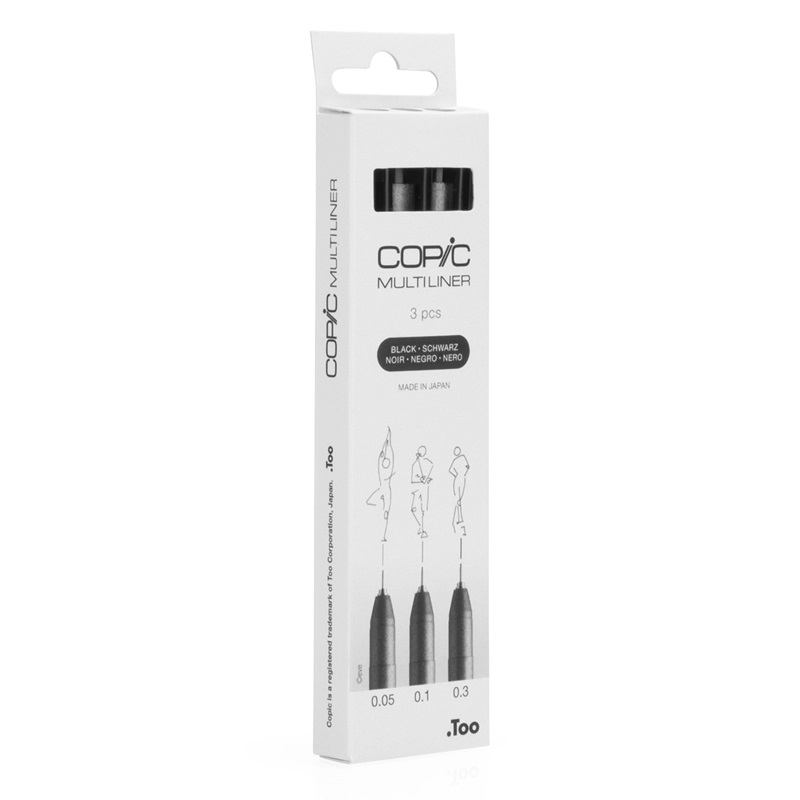 Multiliner COPIC sada 3ks Fine, černá