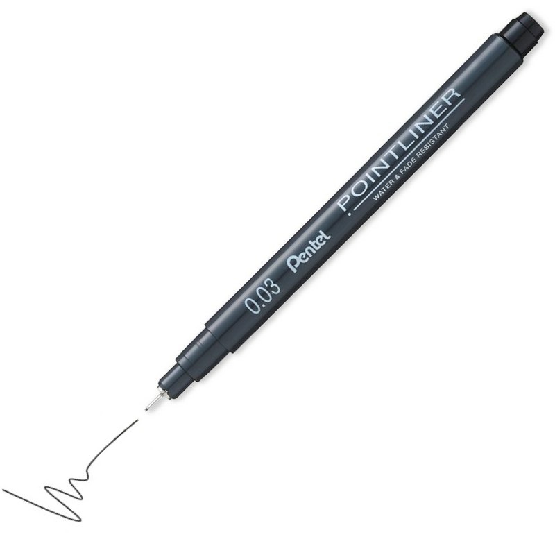 PENTEL dokumentární Pointliner 0,03mm černý