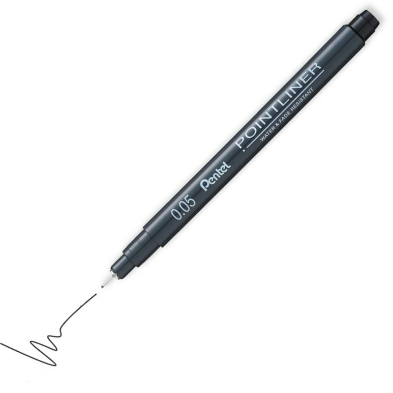 PENTEL dokumentární Pointliner 0,05mm černý