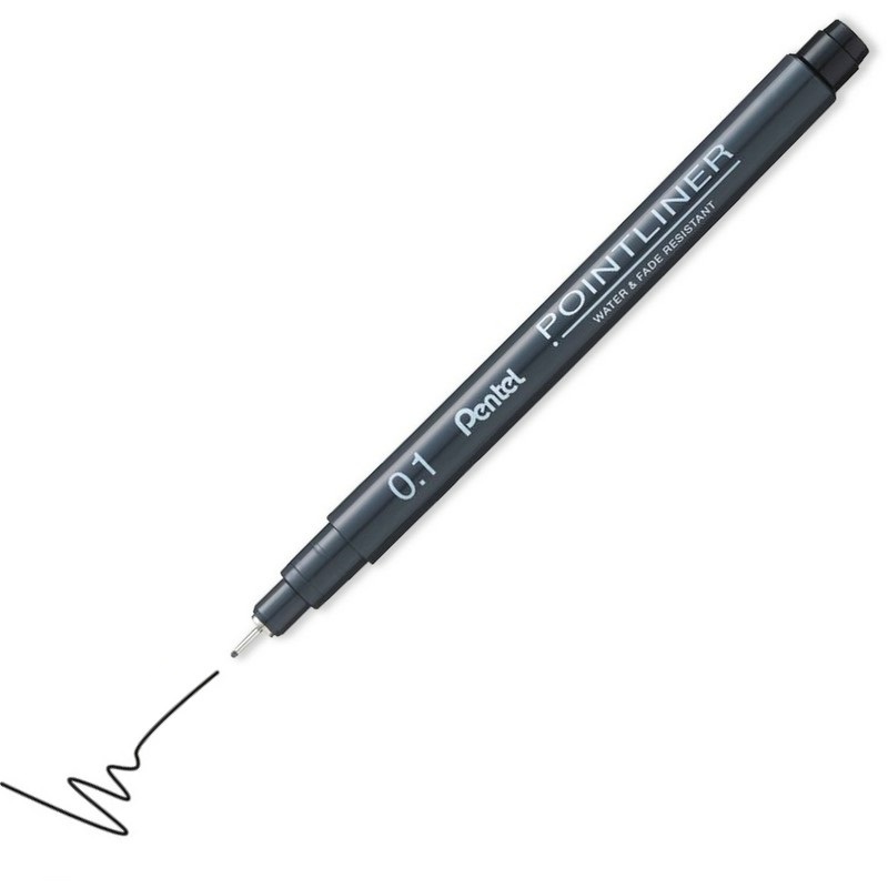 PENTEL dokumentární Pointliner 0,1mm černý