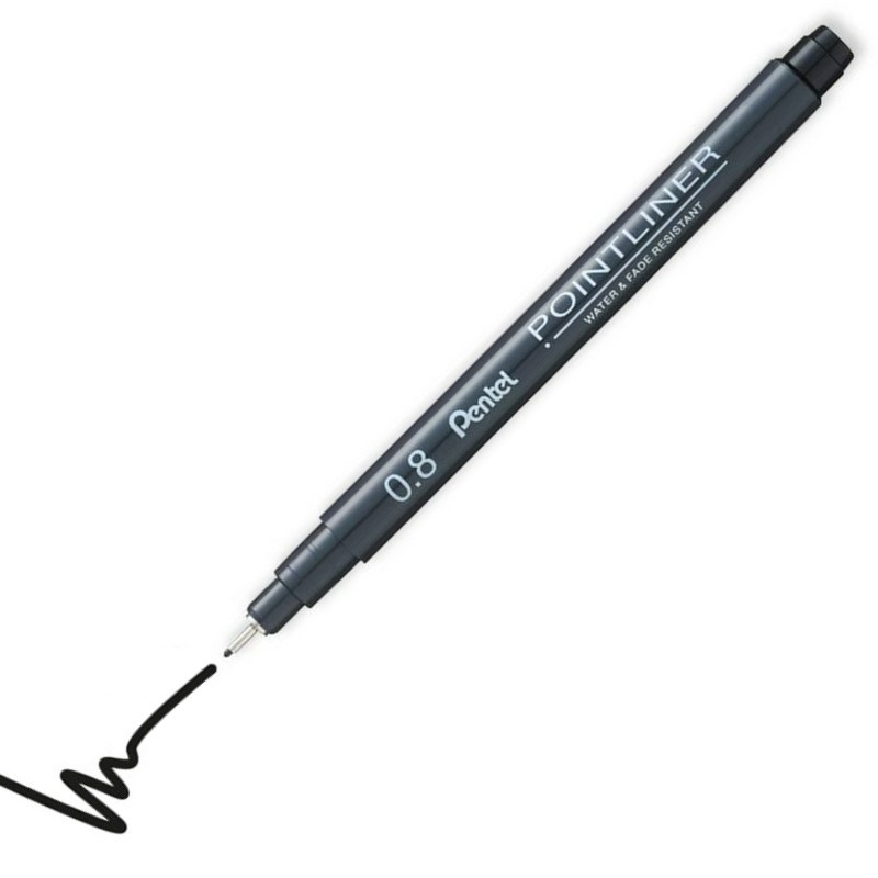 PENTEL dokumentární Pointliner 0,8mm černý