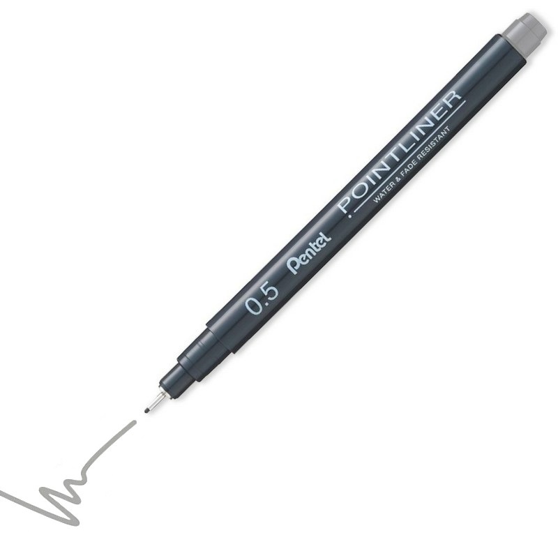 PENTEL dokumentární Pointliner 0,5mm šedý